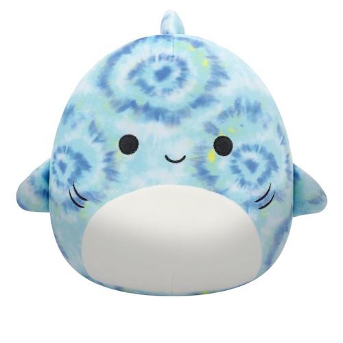 Squishmallows Original 8-Inch Luther Blue Tie-Dye Tiger Shark